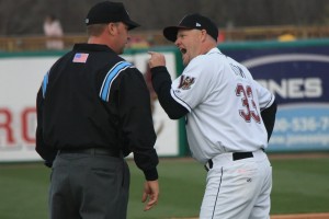 arguing with an umpire