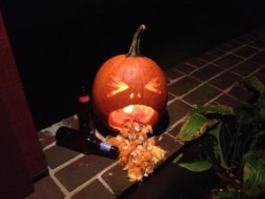 puking pumpkin by tate